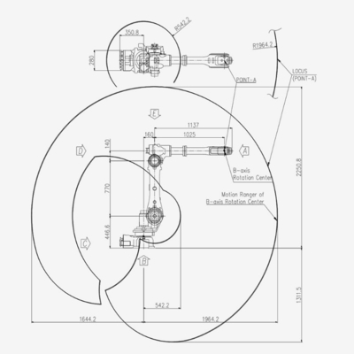 6 braccio industriale del robot per saldatura di Hyundai HH10L di asse con il saldatore And Welding Torch
