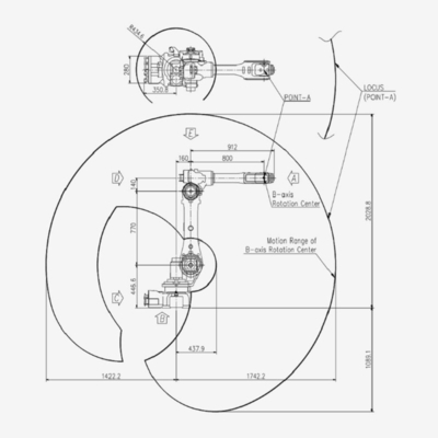 Braccio del robot di asse di Hyundai HH020 6 con la saldatrice di Teach Pendant And del regolatore per il robot per saldatura