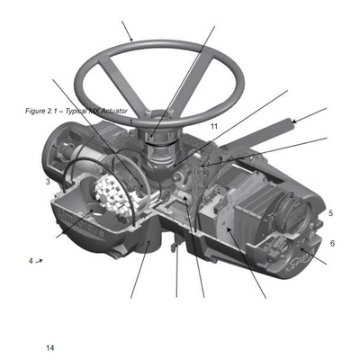 l'azionatore elettrico del limitorque QX per le valvole funziona con il corpo di valvola di Fisher EZ