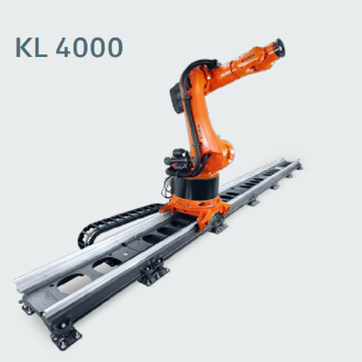 Ferrovia di saldatura/di trasporto con palette del robot industriale di asse di KUKA KR600 R2830 6 del robot KL4000 della pista