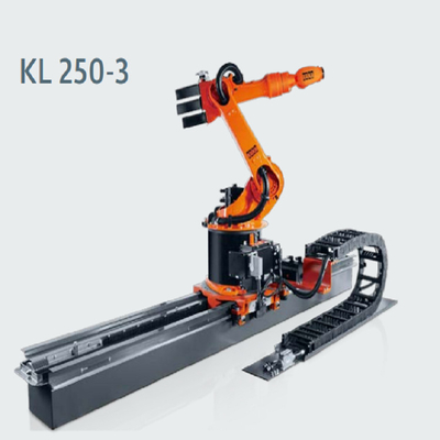 Ferrovia di saldatura/di trasporto con palette del robot industriale di asse di KUKA KR600 R2830 6 del robot KL4000 della pista