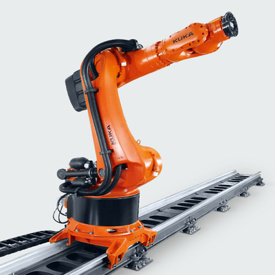Ferrovia di saldatura/di trasporto con palette del robot industriale di asse di KUKA KR600 R2830 6 del robot KL4000 della pista