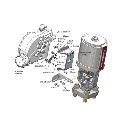 Posizionatore pneumatico della valvola di Digital di MD del posizionatore UAS Logix 3200 di Flowserve