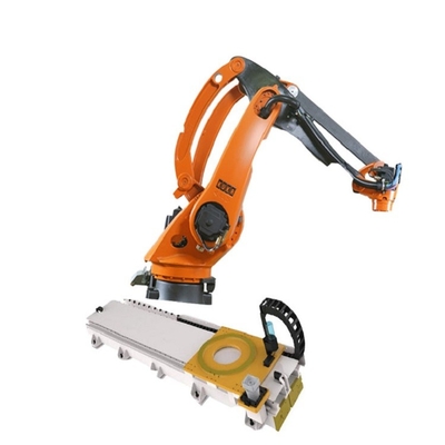 Asce di PA 4 del Kr 40 che trasportano il carico utile con palette 40KG del braccio del robot di Kuka con la ferrovia del robot di GBS