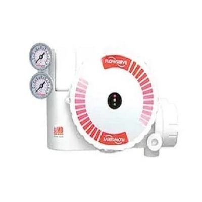 Valvola di regolazione pneumatica bianca e rossa con il oner di MD del posizionatore UAS Logix 3200 di Flowserve