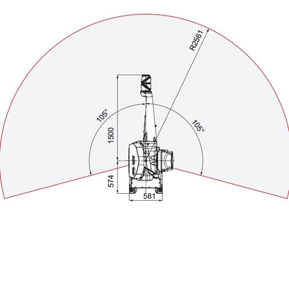 Braccio di medie dimensioni ABB IRB 5510 del robot di verniciatura carico utile 13kg del polso del braccio del robot di 6 assi