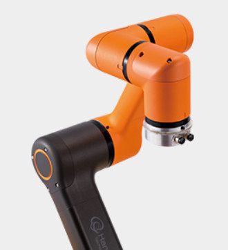 Vite di HCR-5A che determina asse di collaborazione Cobot Palletizer di Hanwha 6 del braccio del robot con la pinza di presa del robot