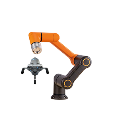 Braccio di collaborazione del robot di HCR-3A con l'asse Cobot Palletizer di Hanwha 6 della pinza di presa del sistema Onrobot di visione