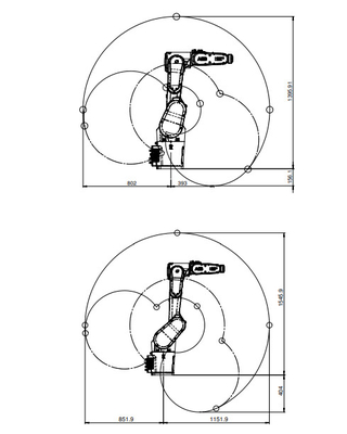 Multi asse di collaborazione del braccio 6 del robot di scopo CRB1300 ABB con la saldatrice di MIG Megmeet