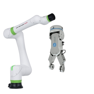Robot di collaborazione del cobot CRX-10iA della scelta e del posto di FANUC con la pinza di presa del robot del onrobot RG2 RG6