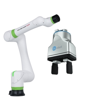 Robot di collaborazione del cobot CRX-10iA della scelta e del posto di FANUC con la pinza di presa del robot del onrobot RG2 RG6