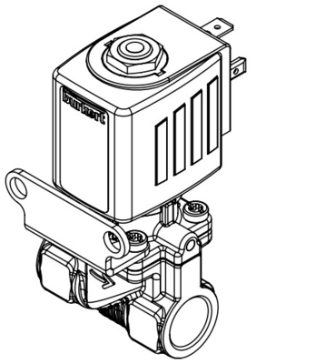 Elettrovalvola a solenoide d'ottone 6524 con Burkert 2/2 resistente ad alta temperatura che corre
