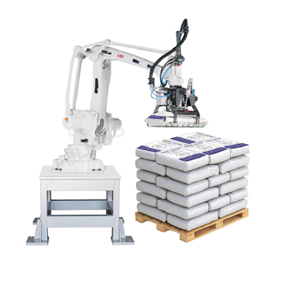 Asse del robot IRB2600 4 di ABB IRB con la pinza di presa pneumatica per la pelletizzazione del robot ed il posto della scelta