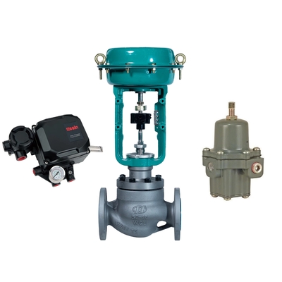 Valvola di riduzione della pressione di Chuan Yi Control Valve With Tissin TS600L E-P Positioner And Fisher 67CFR di cinese