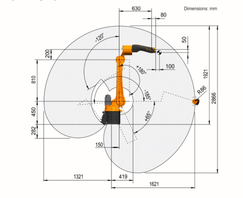 Kr 8 R1620 del braccio del robot industriale di 6 assi con Sander Machine And Linear Tracker