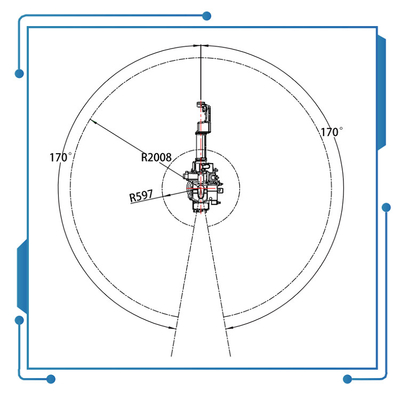 braccio del robot del robot di asse del robot GBS6-C2080 6 della saldatura ad arco della porcellana GBS con la saldatrice di Megmeet CM350