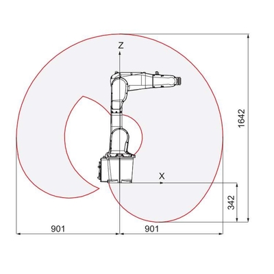 Mini braccio robotico 6 assi ABB IRB 1200 con CNGBS Robot Gripper per la manipolazione dell'automazione del robot