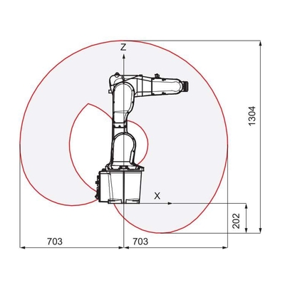 Mini braccio robotico 6 assi ABB IRB 1200 con CNGBS Robot Gripper per la manipolazione dell'automazione del robot