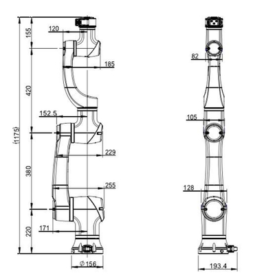 HAN'S E5 con carico utile di 5 kg come robot collaborativo con robot CNGBS per carico e scarico
