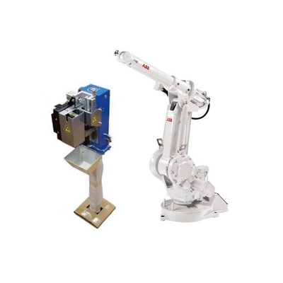 6 assi braccio robotico ABB IRB 1410 con stazione di pulizia delle armi CNGBS per automazione dei robot di saldatura