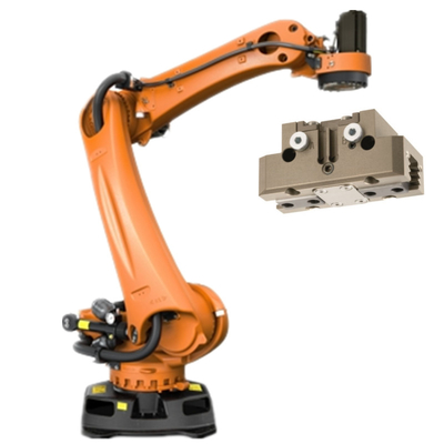 KR 120 R3200 PA Kuka 6 Asse Braccio Robot Industriale Con CNGBS Gripper OEM Come attrezzatura per la movimentazione dei materiali Robot di palettatura