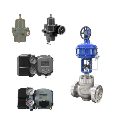 Valvola di controllo con Masoneilan SVI II AP Advanced Performance Digital Valve Positioner e Fisher 67CFR Filter Regulator