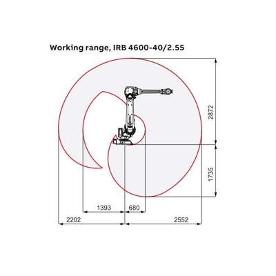 Selezionare e posizionare il braccio robotico 6 assi ABB IRB 4600-40/2.55 con CNGBS Robot Gripper per la manipolazione del robot
