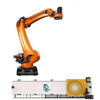 KUKA Palletizing Robot KR 240 R3200 PA Con CNGBS Guide Rails Come Automatic Palletizer Industrial Robot Arm