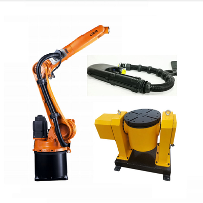 Kuka Robot Arm KR10 R1420 con posizionatore CNGBS come stazione di lavoro di saldatura