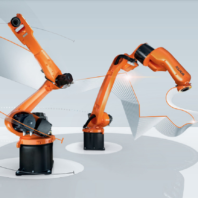 Kuka Robot Arm KR10 R1420 con posizionatore CNGBS come stazione di lavoro di saldatura