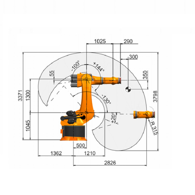 KUKA KR 360 R2830 Braccio robotico carico utile 360 kg con linea di assemblaggio CNGBS per l'assemblaggio del motore come pick and place machine