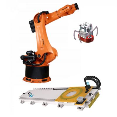 KUKA KR 360 R2830 Braccio robotico carico utile 360 kg con linea di assemblaggio CNGBS per l'assemblaggio del motore come pick and place machine
