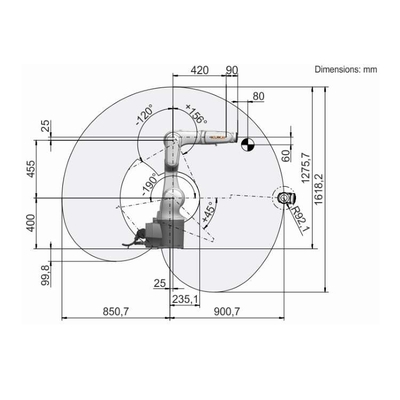 Kuka Robotic Arm 6 Axis KR 6 R900-2 con CNGBS Robot Gripper per robot automatico di pick and place