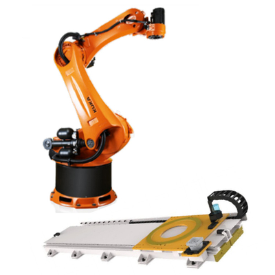 KUKA Industrial Robot Arm KR 470-2 PA Robot per la palletizzazione con rotaia guida CNGBS per fabbrica come pallet machine