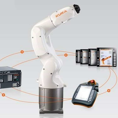 6 assi Kuka braccio robotico KR 10 R1100-2 con cambio rapido di robot CNGBS per robot di movimentazione automatizzata