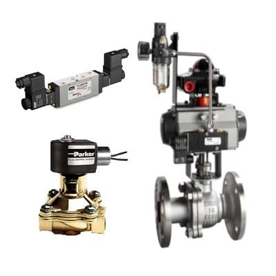 Valvole di controllo cinesi con attuatore pneumatico e valvola solenoide Parker D3DW