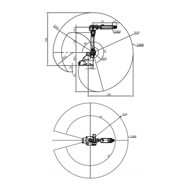 6 assi CNGBS braccio robot GBS6-C1400 con altri saldatori ARC CM350AR come macchina di saldatura per la saldatura