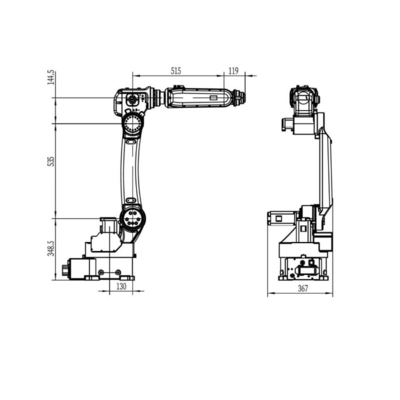 6 assi CNGBS braccio robot GBS6-C1400 con altri saldatori ARC CM350AR come macchina di saldatura per la saldatura