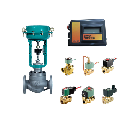 Valvola di controllo con Fisher 3800 come posizionatore e valvole solenoidi ASCO serie 210