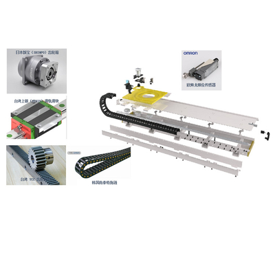 Ferrovie robot con carico utile di 2500 kg e portata di 3200 mm con robot ABB e altri robot come rotaia guida