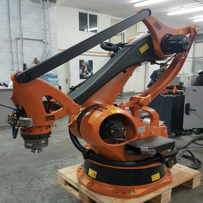 Palletizing Robotic Arm 5 Axis Kuka KR 180 PA Con CNGBS Robot Guide Rail per il robot di paletizzazione