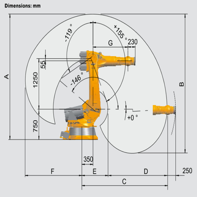Kuka 6 Assi di manovra braccio robotico KR 240 R3330 Con CNGBS Robot guida rotaia per manovra robot