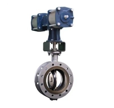 Vanessa Serie 30.000 Valvola di controllo del flusso Quarter Turn Triple Offset Con Fisher DVC6200 Valve Positioner