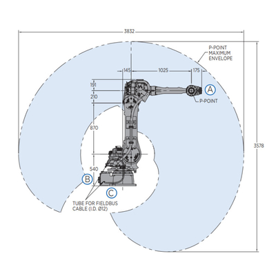 Yaskawa Robotic Arm Industria MOTOMAN GP50 Con CNGBS Dressing Pack Per Più Vernice a Spray