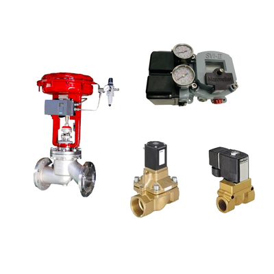 La famosa valvola di controllo pneumatica cinese con posizionatore Masoneilan SVI2-21123121 e valvola solenoide Burkert 5404