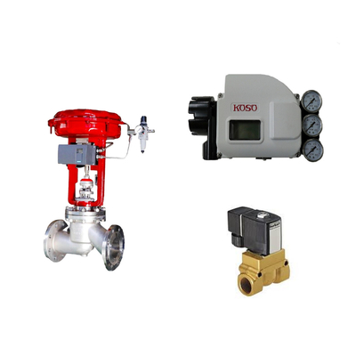 Valvole di controllo pneumatiche con posizionatore di valvola intelligente Koso KGP5000 e valvola solenoide Burkert 5404