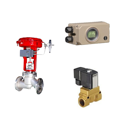Valvola di controllo pneumatica con Samson 3730-3 Electropneumatic Positioner e Burkert Tipo 5404 Valvola solenoide