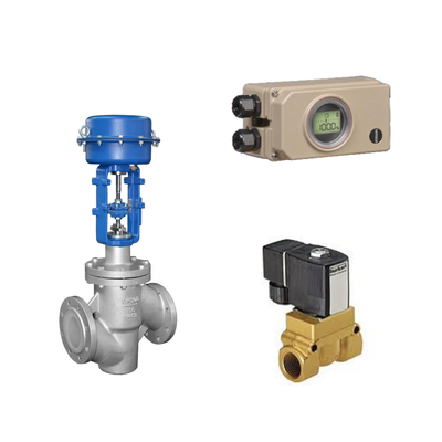 Valvola di controllo pneumatica con Samson 3730-3 Electropneumatic Positioner e Burkert Tipo 5404 Valvola solenoide