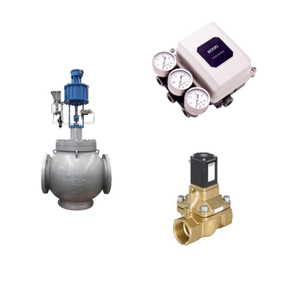 Valvole di controllo in porcellana di alta qualità con posizionatore digitale KOSO PP800 e valvola solenoide Burkert Tipo 5404