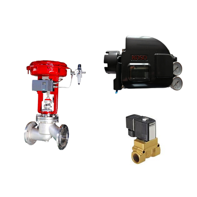 Valvole di controllo pneumatiche cinesi di alta qualità con posizionatore di valvola intelligente koso KGP5000 e valvole solenoidi ASCO